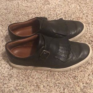 Frye leather slip on shoes